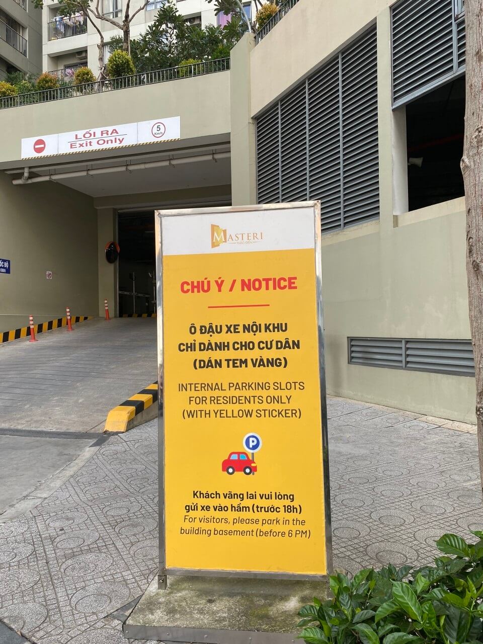 quy định đậu xe tại Masteri Thảo Điền